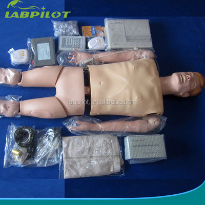Manichino per l' addestramento completo di emergenza RCP, intubazione, defibrillazione e iniezione endovenosa