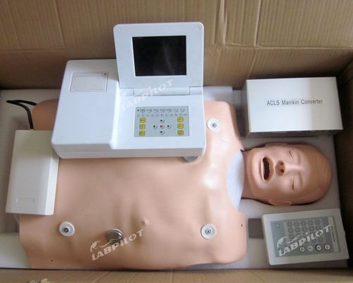 Manichino per l' addestramento completo di emergenza RCP, intubazione, defibrillazione e iniezione endovenosa