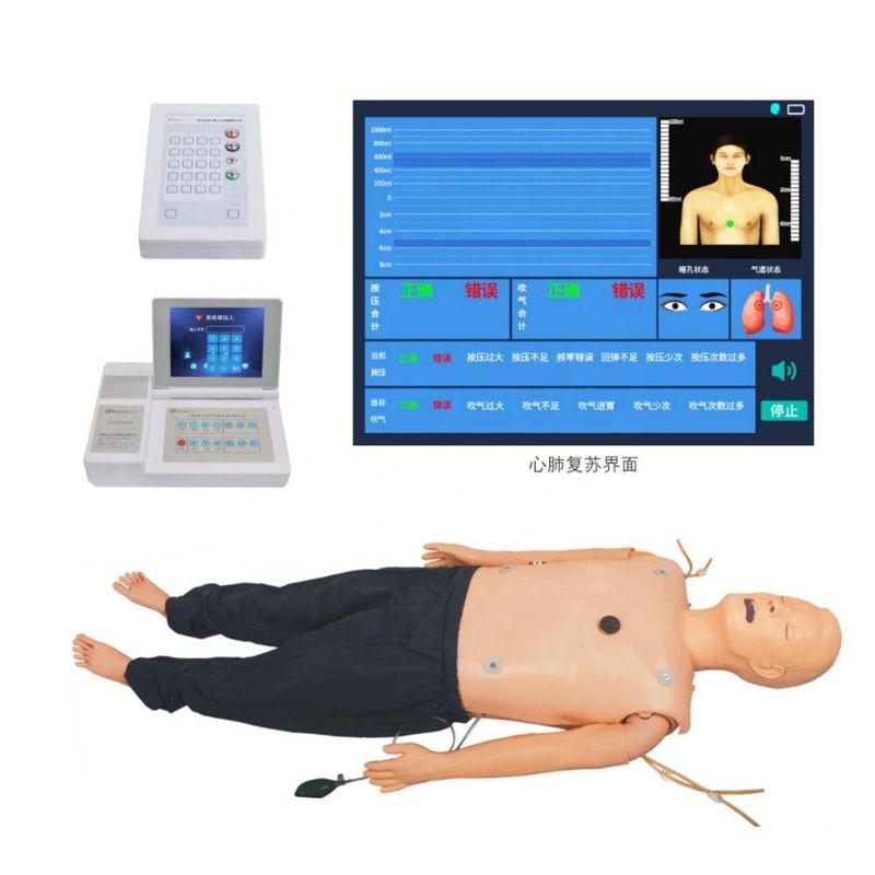 Manichino di supporto vitale avanzato per competenze di emergenza complete e elemento didattico ECG