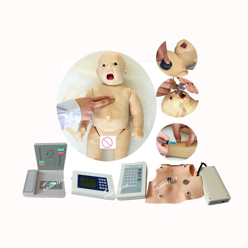 Simulazione realistica della pelle PALS Manikin per neonati per ausultazione e formazione ECG