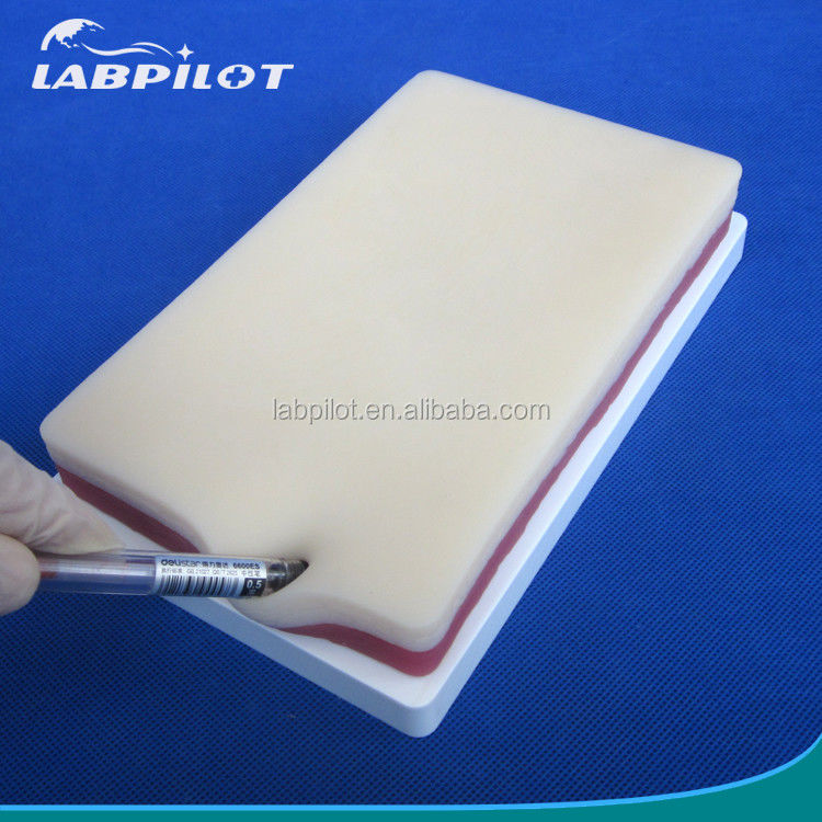 Simulatori per l'insegnamento medico Elastico a 3 strati Pad chirurgico di suturazione per muscoli e pelle
